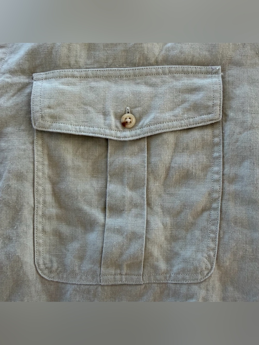 Ralph Lauren Sage 100% Linen Button-Down Shirt - Picture 4 of 9